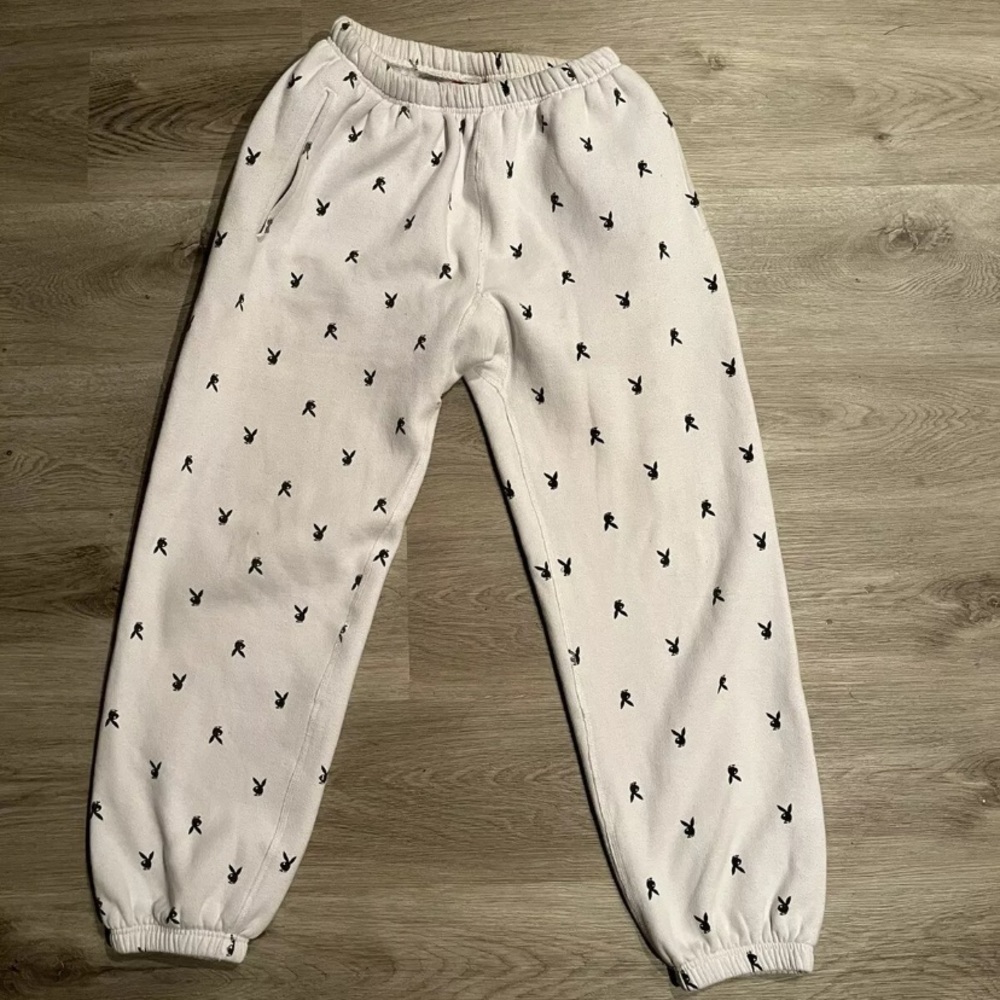 Supreme Playboy White Joggers